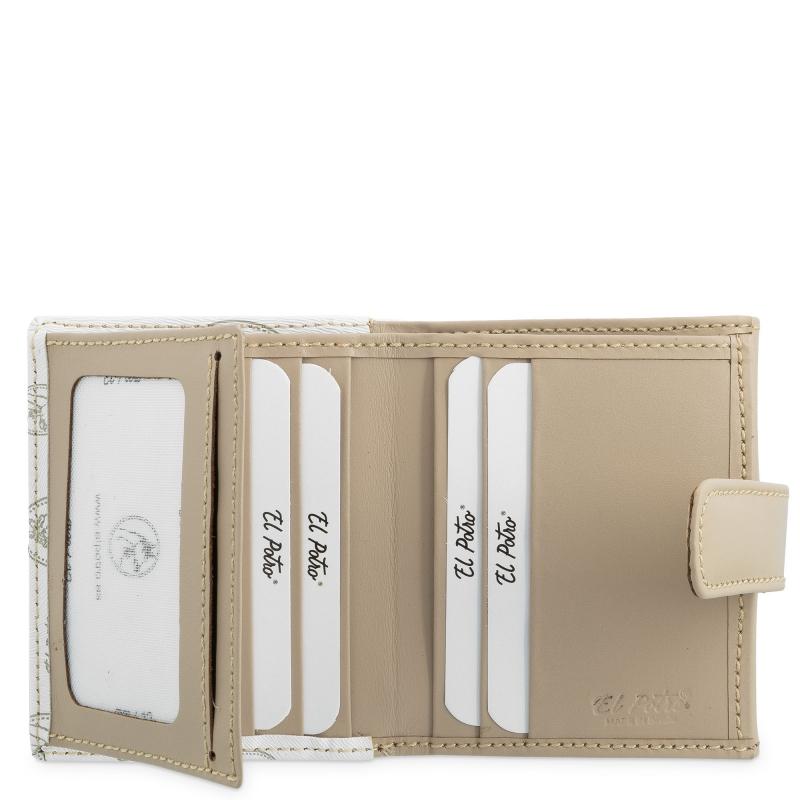 El potro Cartera mujer en lona y piel vacuno color blanco - Vintage Ofertas
