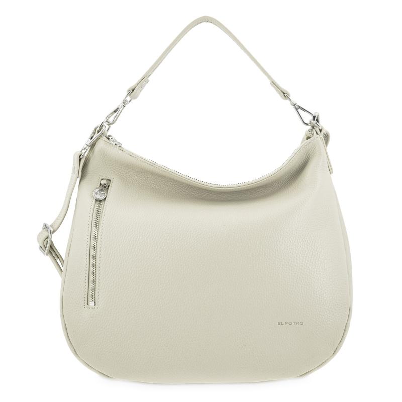 El potro Bolso Hobo mujer en piel vacuno color beige - I R I S Mejor oferta