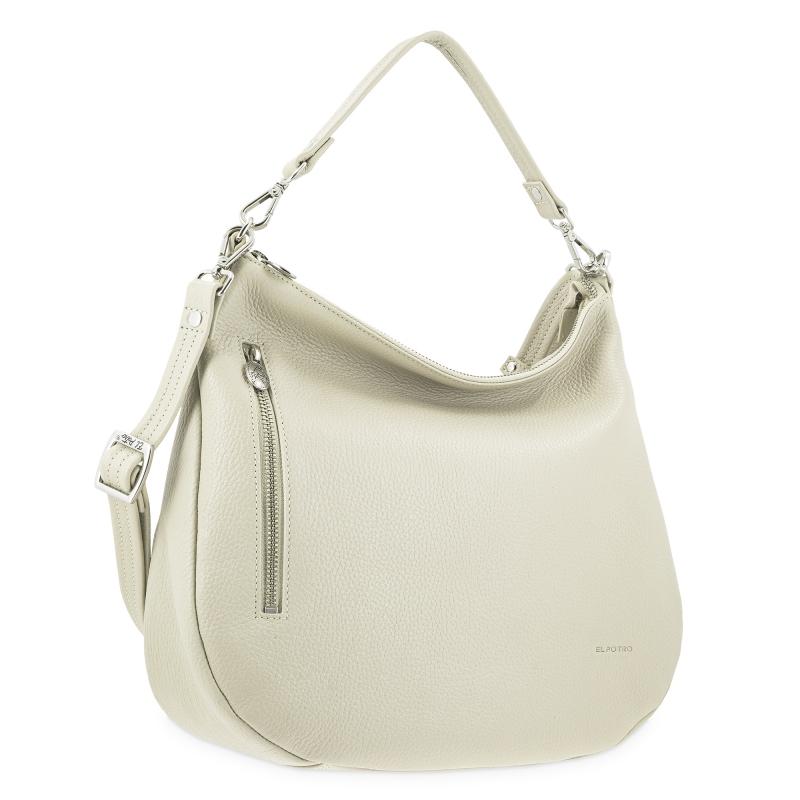 El potro Bolso Hobo mujer en piel vacuno color beige - I R I S Mejor oferta
