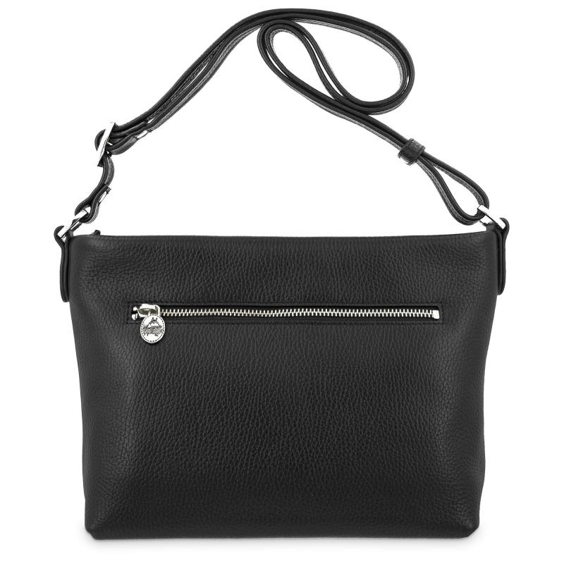 El potro Bolso suave bandolera de 3 cremalleras mujer en piel vacuno color negro - I R I S Últimos 2 días