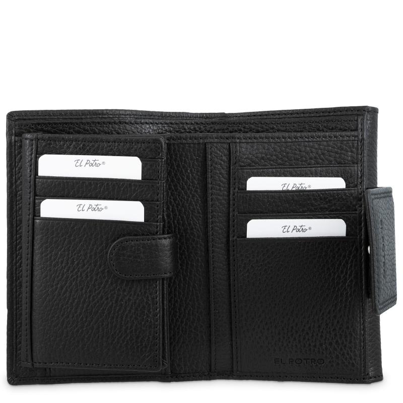 El potro Cartera de mujer mediana en piel vacuno color negro - I R I S Tienda de fábrica