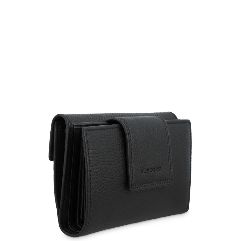 El potro Cartera de mujer mediana en piel vacuno color negro - I R I S Tienda de fábrica