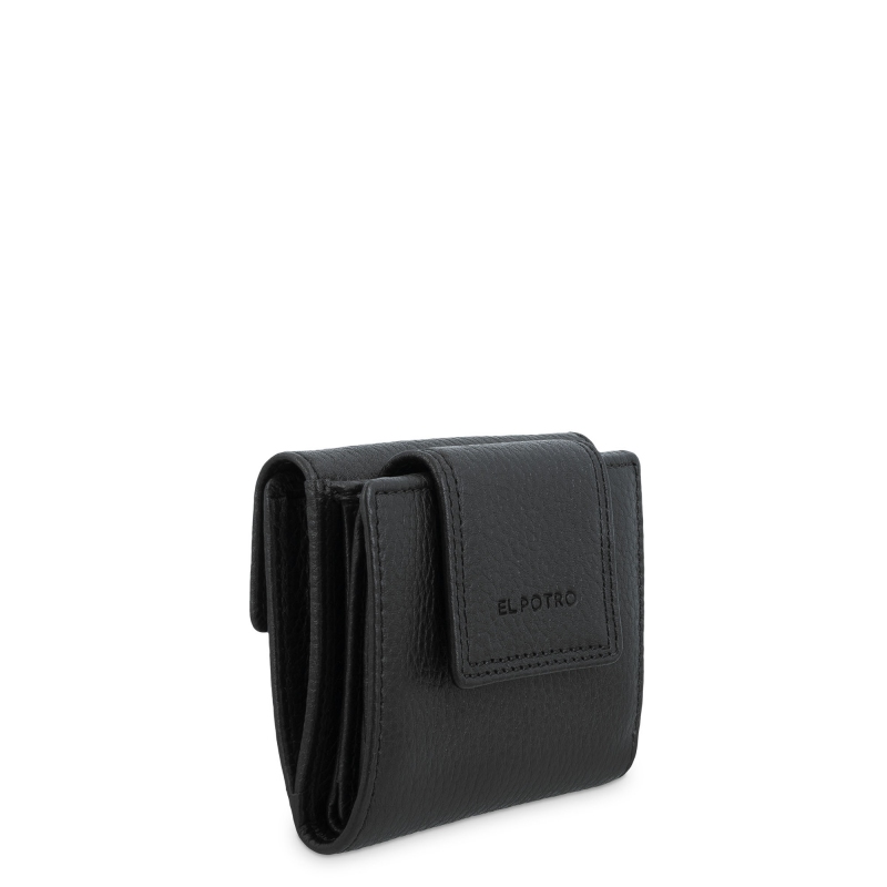 El potro Cartera de mujer pequeña en piel vacuno color negro - I R I S Precios de Black Friday