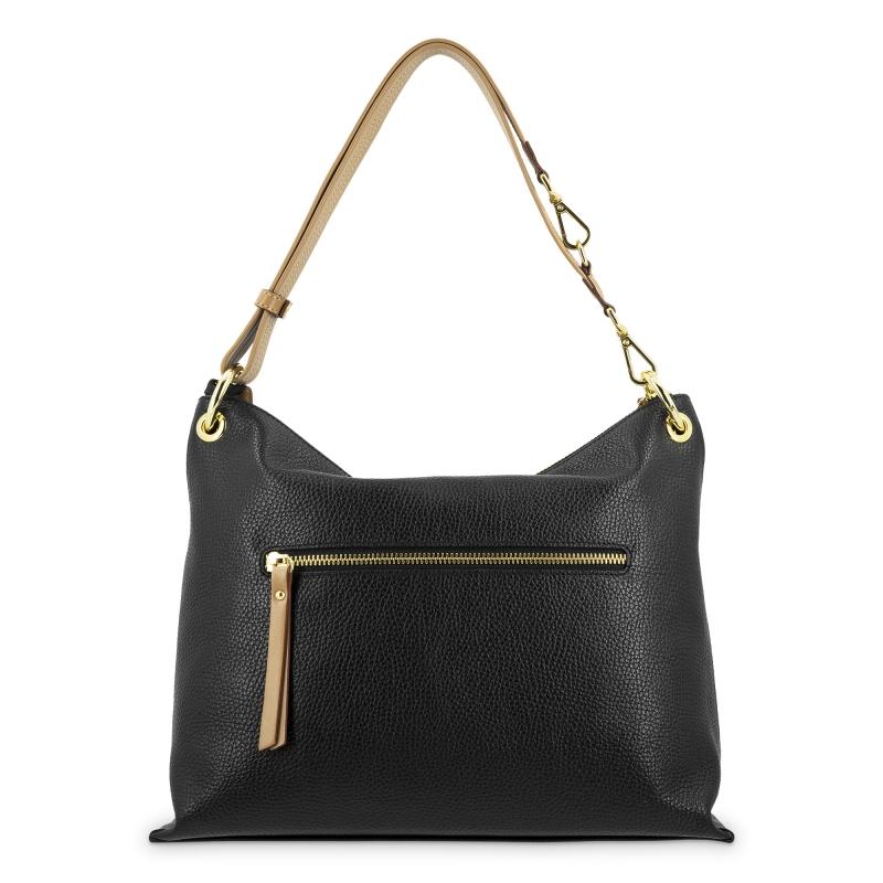 El potro Bolso Hobo mediano en piel vacuno color negro - Oasis Ofertas de temporada