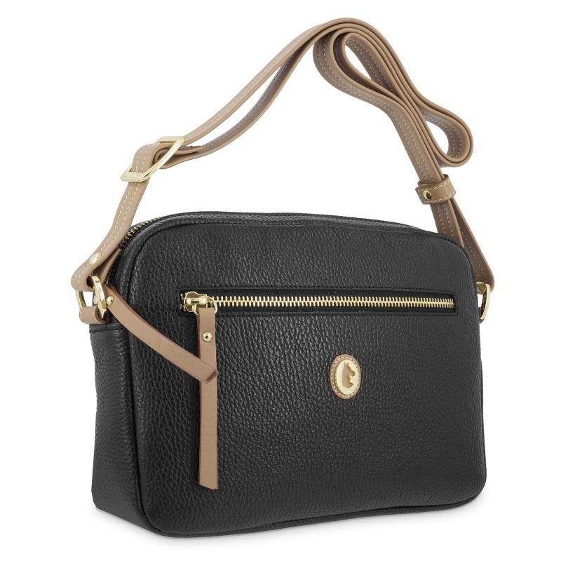 El potro Bolso bandolera de mujer en piel vacuno color negro - Oasis Grandes ahorros