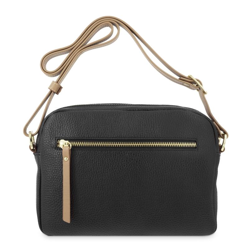 El potro Bolso bandolera de mujer en piel vacuno color negro - Oasis Grandes ahorros