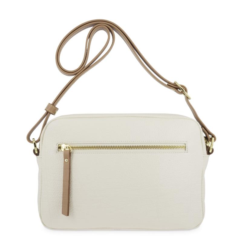 El potro Bolso bandolera de mujer en piel vacuno color ivory- Oasis Rebajas de fin de temporada