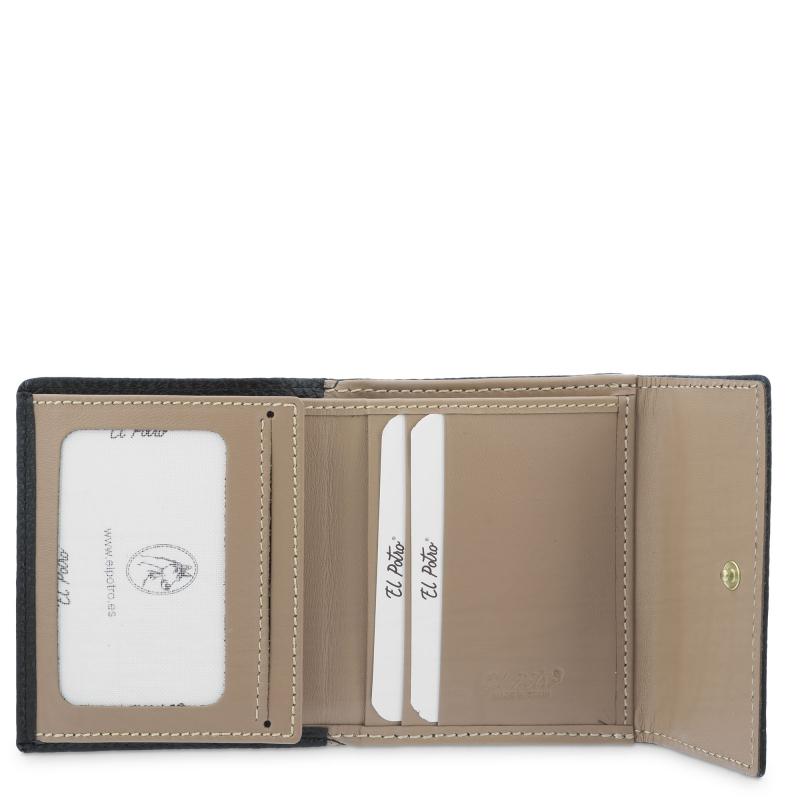 El potro Cartera pequeña mujer en piel vacuno color negro-El Potro Outlet online