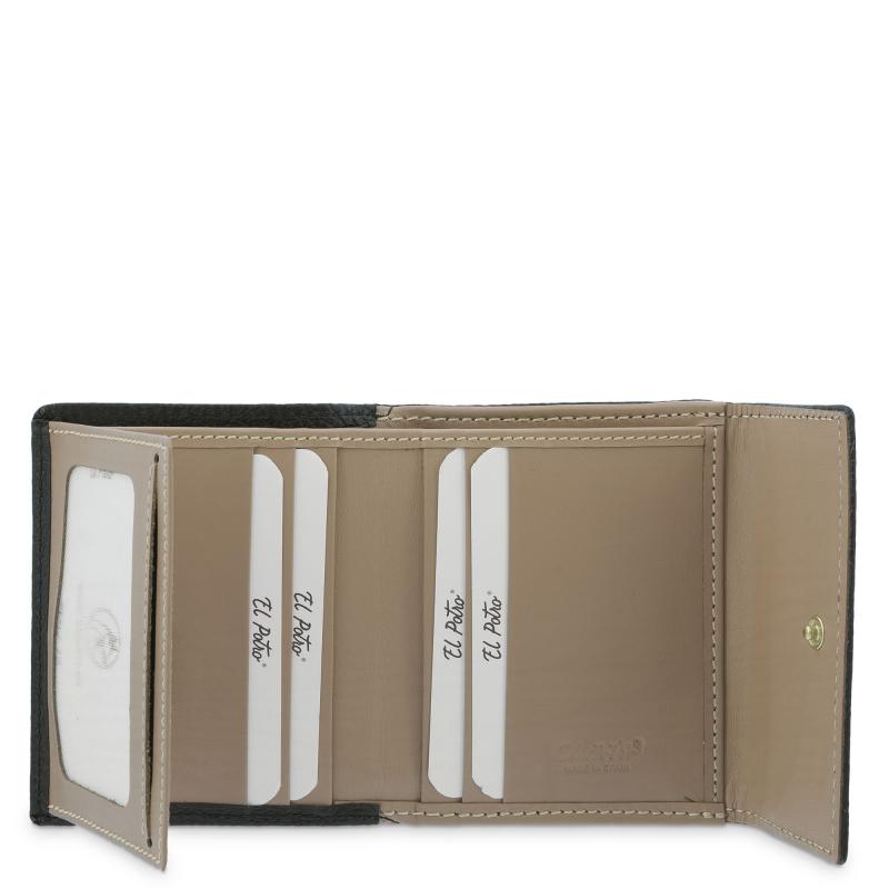 El potro Cartera pequeña mujer en piel vacuno color negro-El Potro Outlet online
