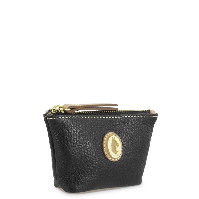 El potro Monedero Llavero mujer en piel vacuno color negro -Oasis En oferta