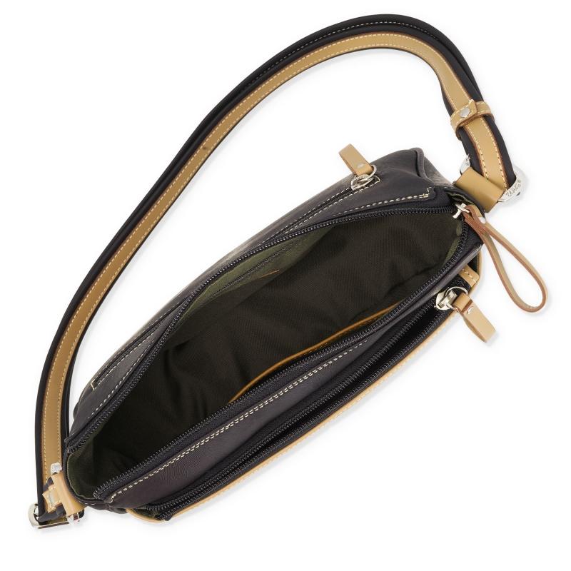 El potro Bolso góndola 3 cremalleras de mujer color negro - Base Tienda