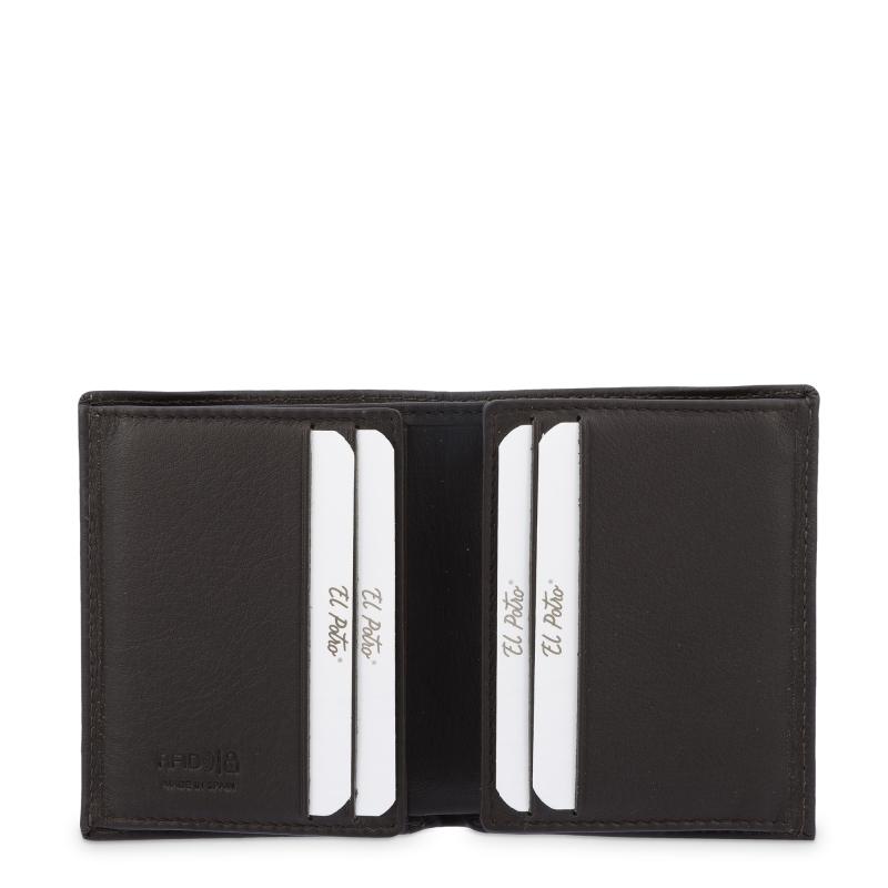 El potro Cartera tarjetero en piel vacuno color marrón-El Potro Precios de Black Friday