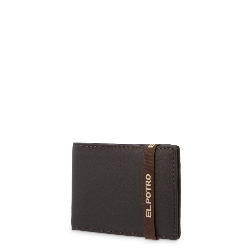 El potro Cartera pequeña con monedero exterior en piel vacuno color marrón-El Potro En oferta
