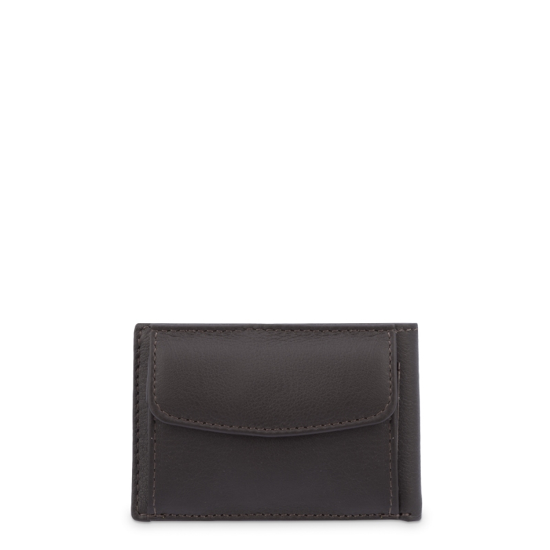 El potro Cartera pequeña con monedero exterior en piel vacuno color marrón-El Potro En oferta