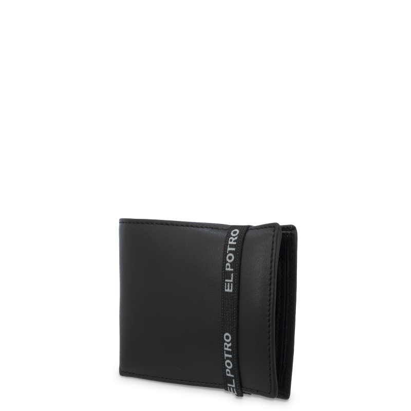 El potro Cartera tarjetero interior en piel vacuno color negro-El Potro Libre de impuestos