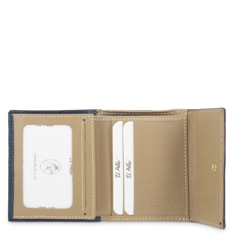El potro Cartera pequeña mujer en piel vacuno color azul-El Potro Oferta exclusiva