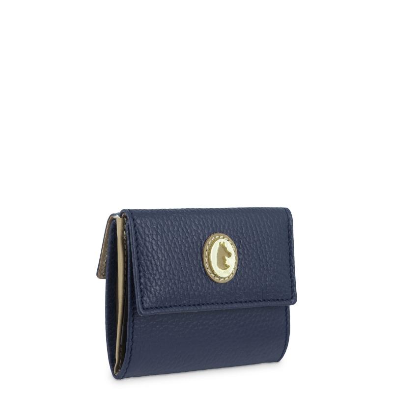 El potro Cartera pequeña mujer en piel vacuno color azul-El Potro Oferta exclusiva
