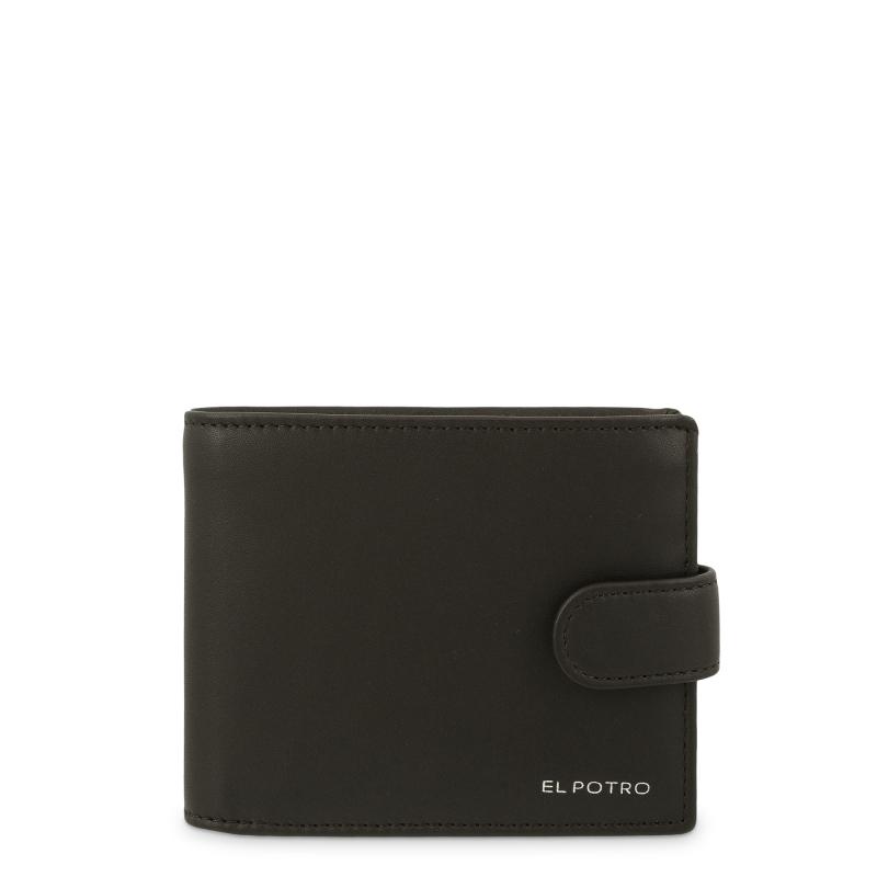 El potro Cartera billetera tarjetero con monedero exterior en piel vacuno color marrón-El Potro