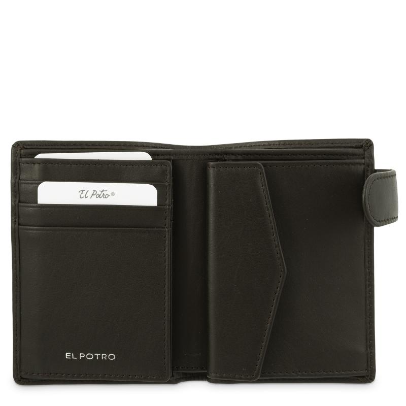 El potro Cartera billetera tarjetero con monedero interior en piel vacuno color marrón- El Potro Tienda