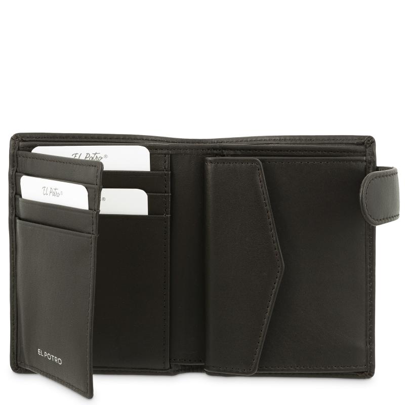 El potro Cartera billetera tarjetero con monedero interior en piel vacuno color marrón- El Potro Tienda