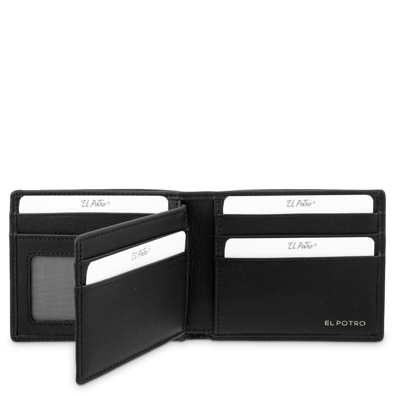 El potro Cartera tarjetero en piel vacuno color negro-ELPOTRO Liquidación