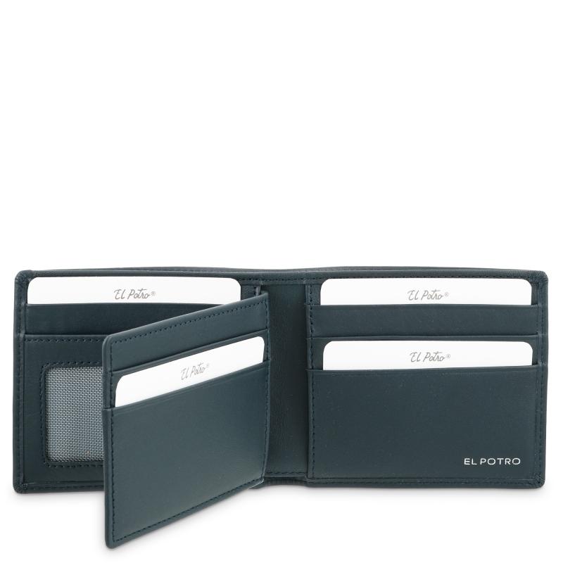 El potro Cartera tarjetero en piel vacuno color azul-ELPOTRO Rebajas online