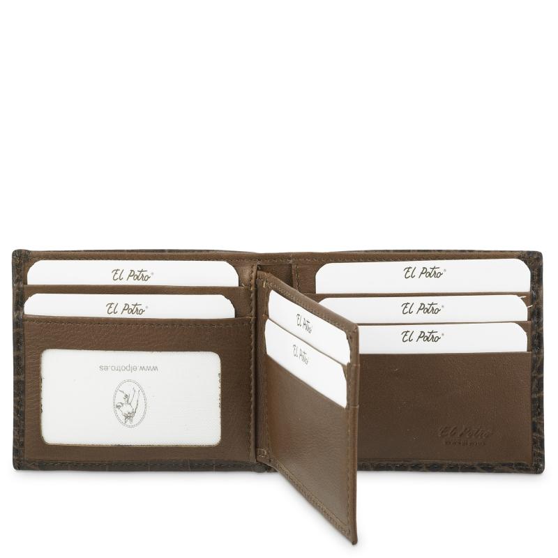 El potro Cartera billetera tarjetero hombre en piel vacuno color marrón-Coco COMPRAR AHORA