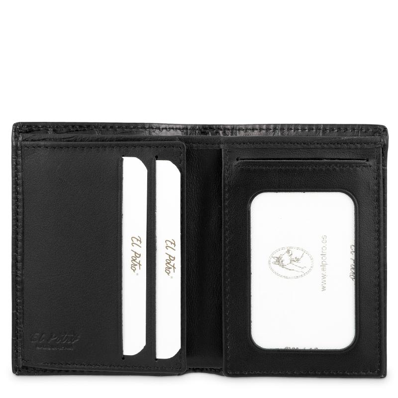 El potro Cartera hombre en piel vacuno color negro-Coco ÚLTIMAS EDICIONES