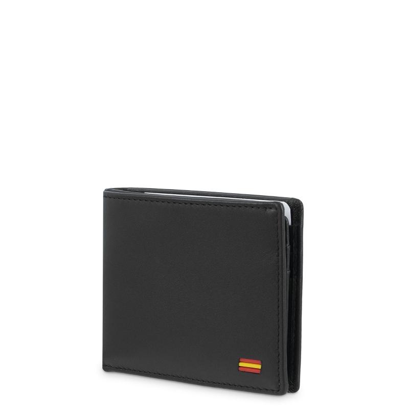 El potro Cartera tarjetero de hombre en piel vacuno negro nación-E L P O T R O Precio de fábrica