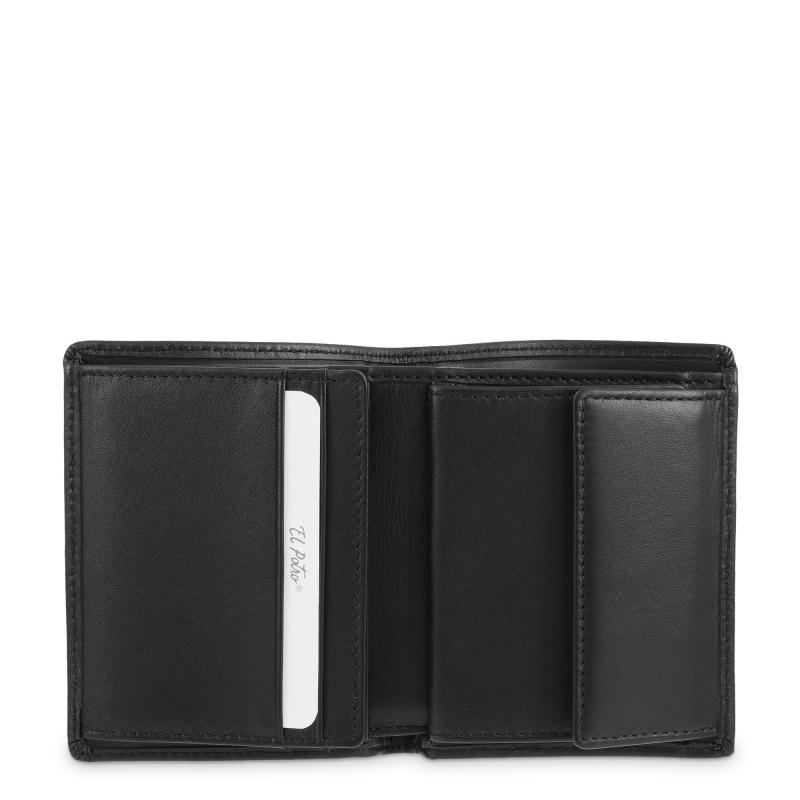 El potro Cartera monedero interior de hombre en piel vacuno negro nación-E L P O T R O Solo hoy