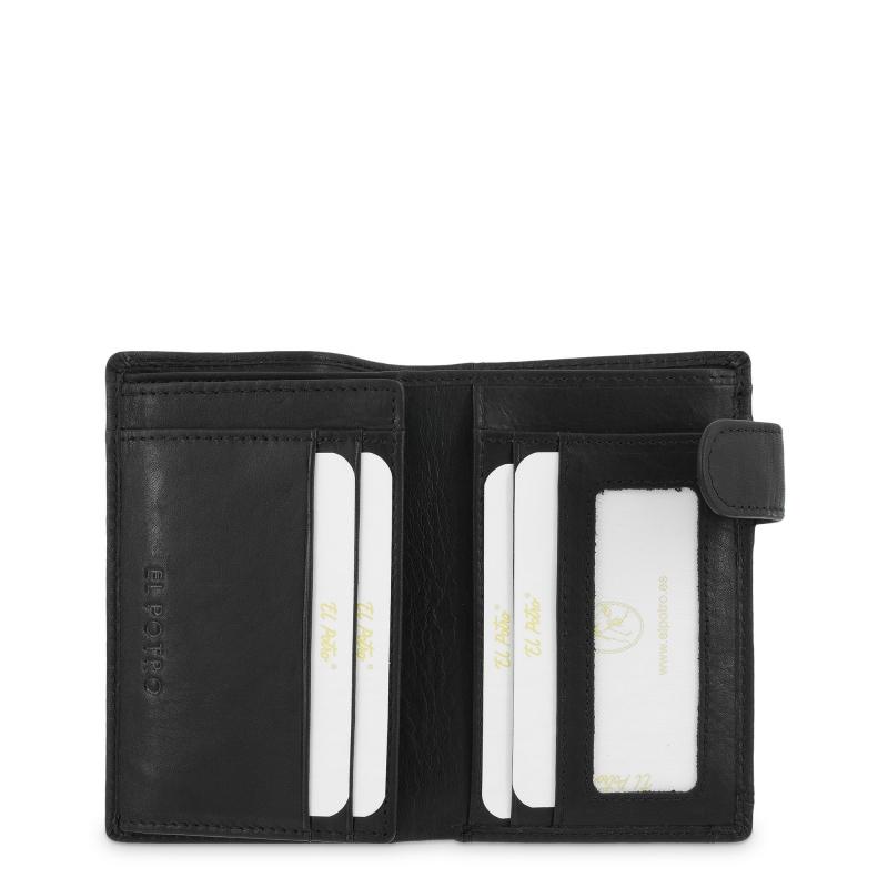 El potro Cartera grande con monedero exterior hombre en piel vacuno color negro -Durango Superdescuento