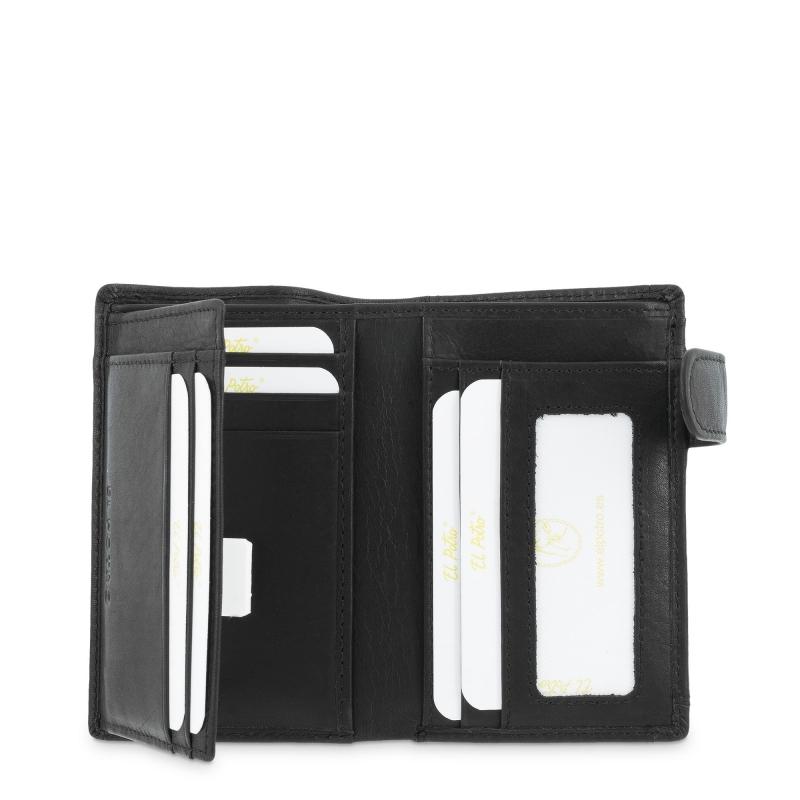 El potro Cartera grande con monedero exterior hombre en piel vacuno color negro -Durango Superdescuento