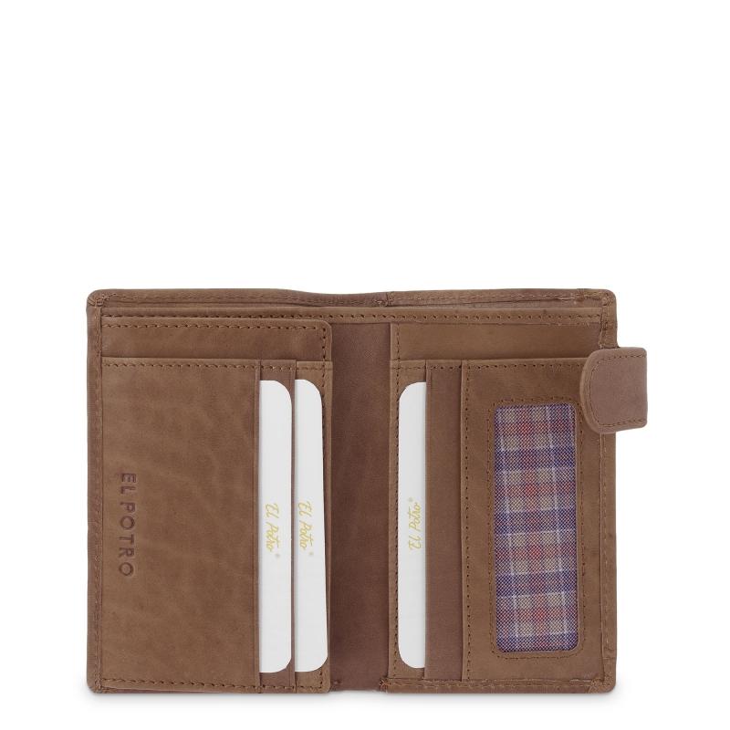 El potro Cartera grande con monedero exterior hombre en piel vacuno color cuero-Durango Grandes descuentos