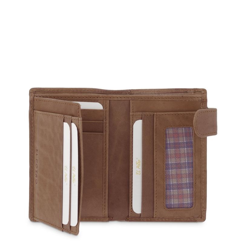 El potro Cartera grande con monedero exterior hombre en piel vacuno color cuero-Durango Grandes descuentos
