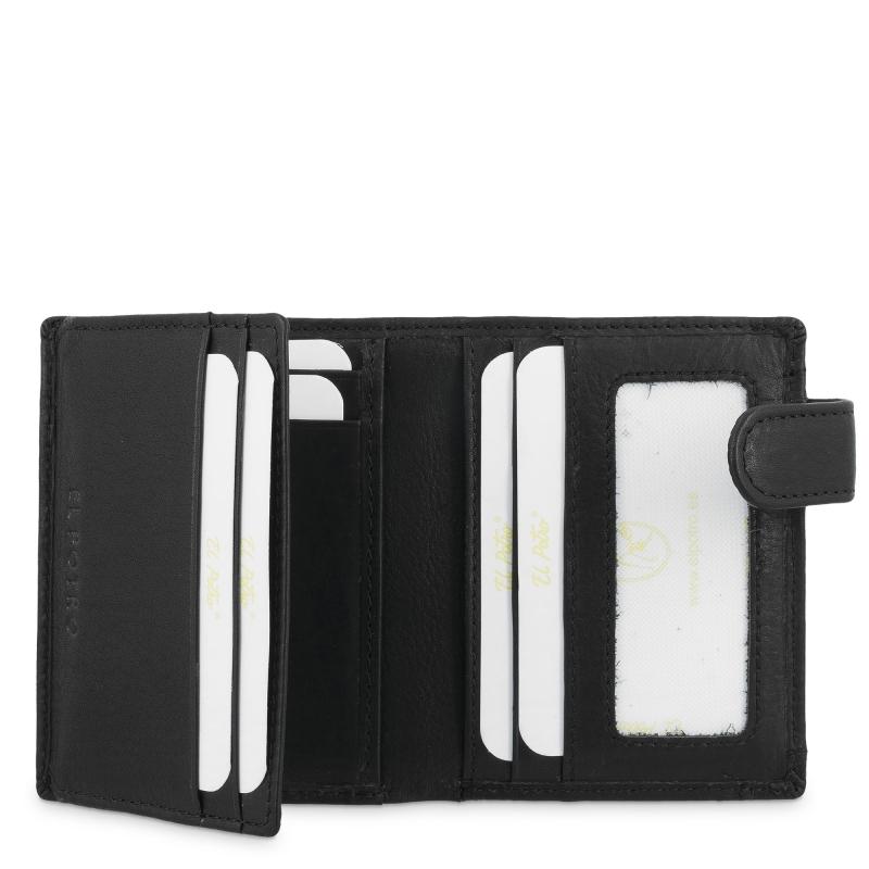 El potro Cartera con monedero exterior hombre en piel vacuno color negro- Durango Liquidación