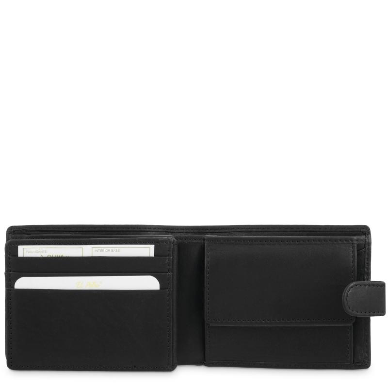 El potro Cartera monedero interior de hombre en piel vacuno negro-Durango Descuentos del mes