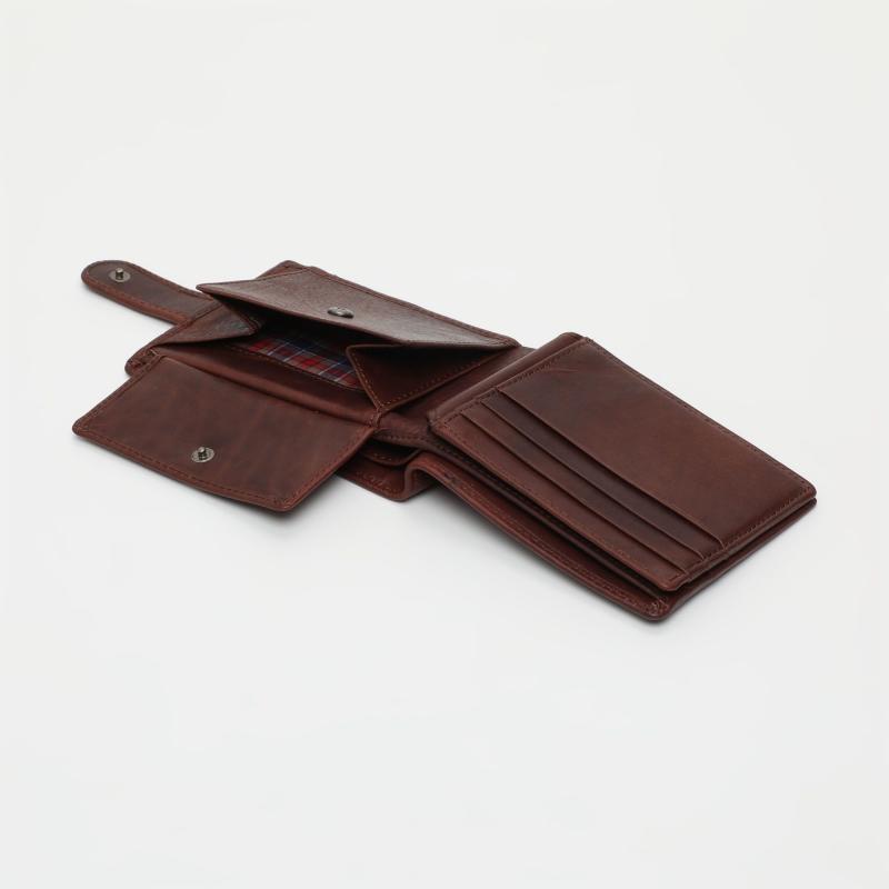 El potro Cartera monedero interior de hombre en piel vacuno marrón-Durango Oferta exclusiva