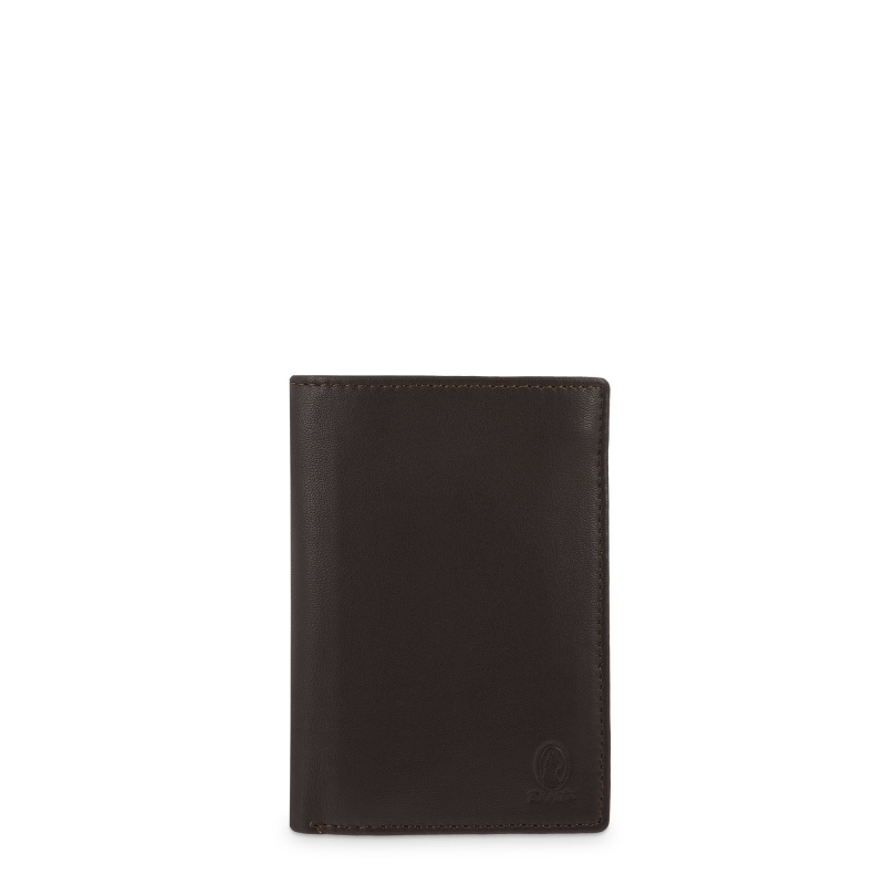 El potro Cartera grande con tarjeteros exterior hombre en piel vacuno color marrón -Roma
