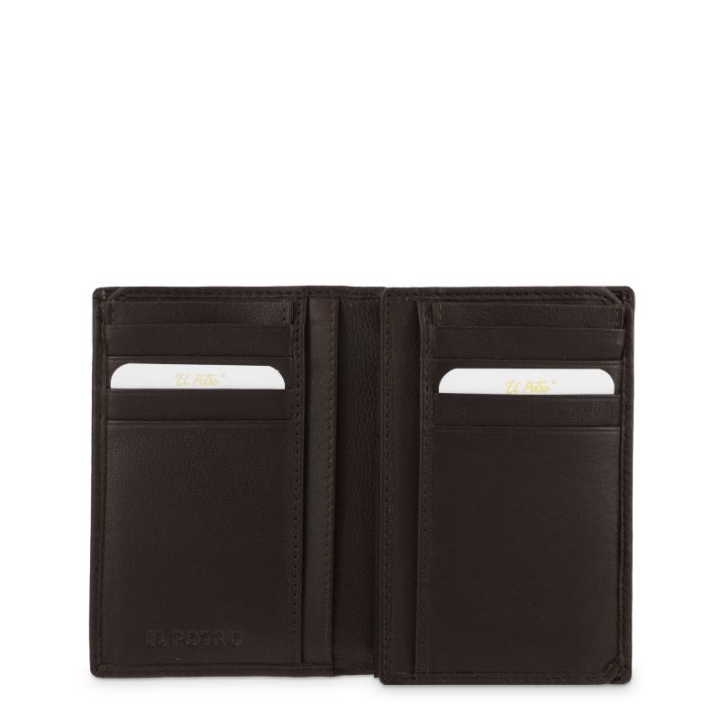 El potro Cartera grande con tarjeteros exterior hombre en piel vacuno color marrón -Roma Grandes ahorros