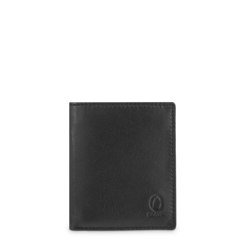 El potro Cartera monedero exterior y tarjeteros hombre en piel vacuno negro-Roma
