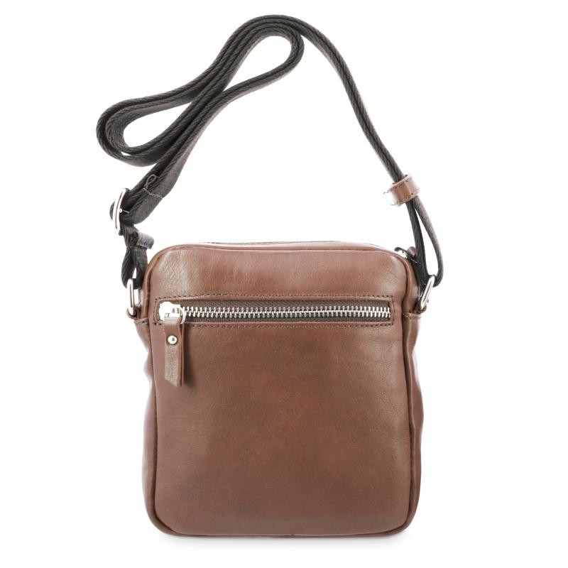 El potro Bolso Bandolera pequeño hombre en piel vacuno color cuero - Apache Venta caliente