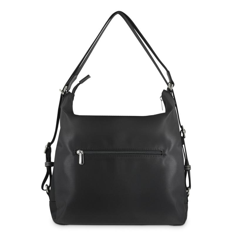 El potro Bolso convertible en mochilade mujer en lona y piel vacuno color negro-Paris Los más vendidos