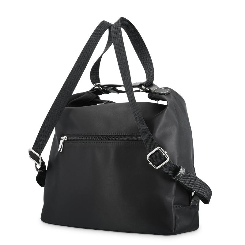 El potro Bolso convertible en mochilade mujer en lona y piel vacuno color negro-Paris Los más vendidos