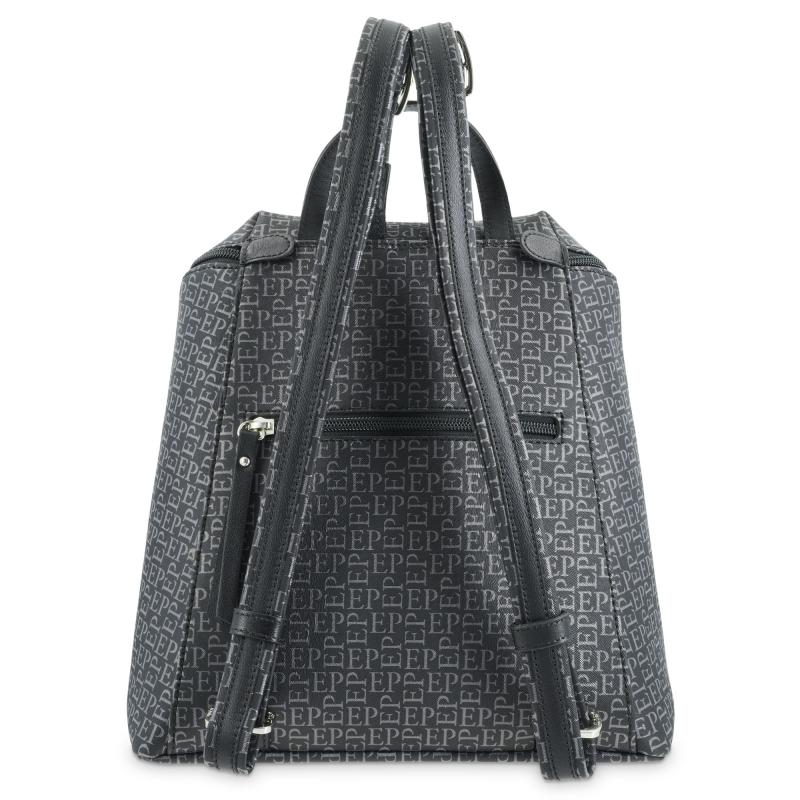El potro Mochila mediana negro con print de logos-EL POTRO Descuento