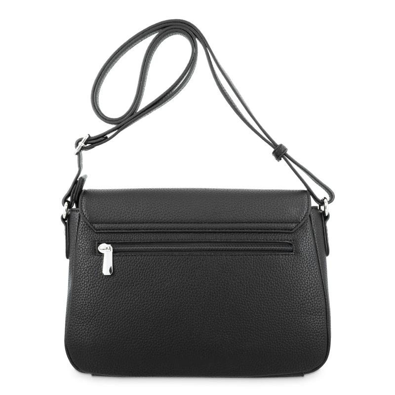 El potro Bolso solapa grande bandolera de El Potro color negro-Siena Rebajas online