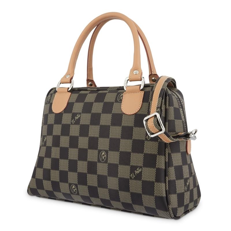 El potro Bolso Bowling mujer en lona y piel vacuno color NEGRO - Chess Envío gratis