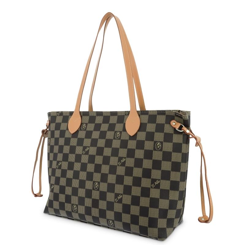 El potro Bolso tote cesta chess negro-El Potro COMPRAR AHORA