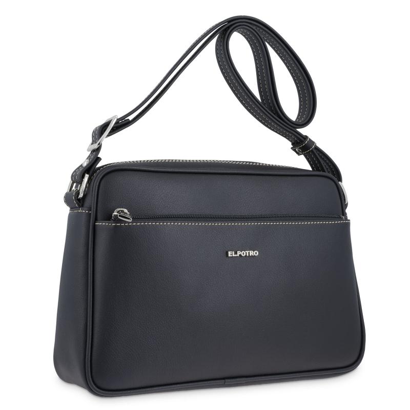 El potro Bolso bandolera grande mujer negro - Angula Precio de fábrica