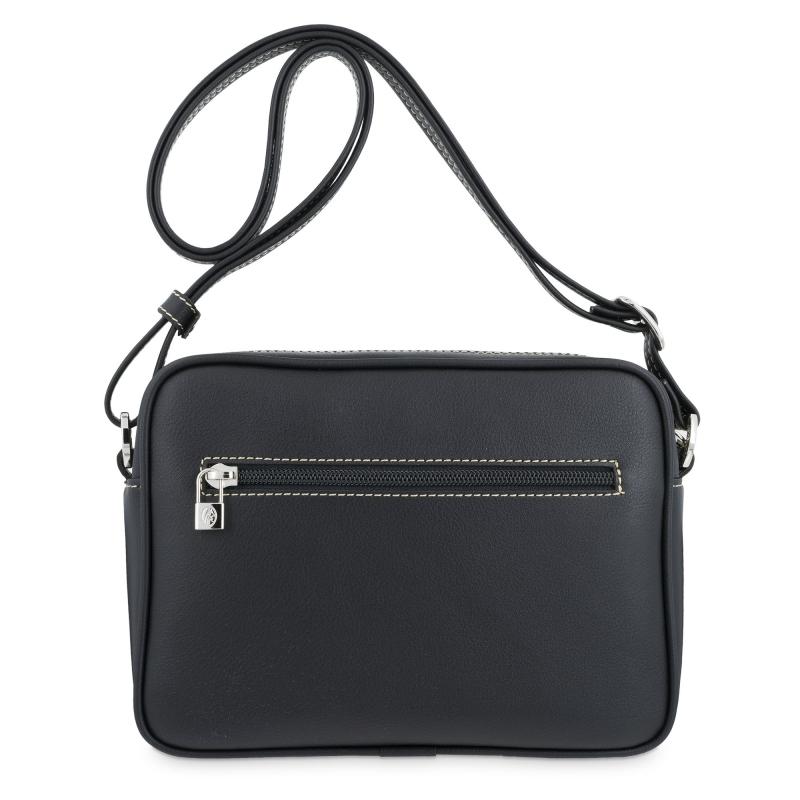 El potro Bolso bandolera pequeña mujer en lona color negro-Angula Liquidación