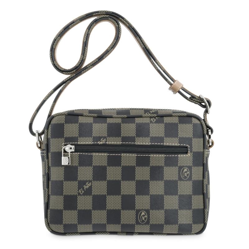 El potro Bolso bandolera pequeña mujer en lona color negro-Chess